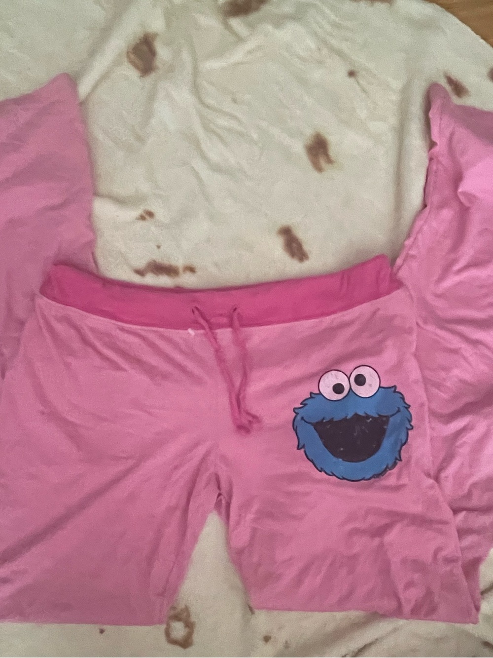 Sesame Street Pink Cookie Monster Pajama Bottoms